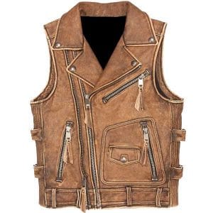 Men's Vintage Biker Leather Vest