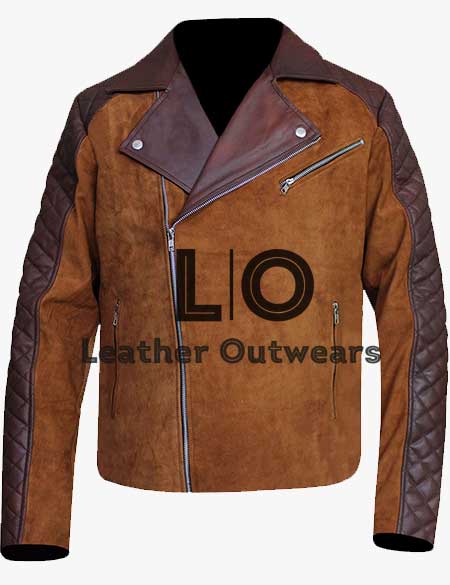 Men-Cafe-Racer-Brown-Suede-Leather-Jacket