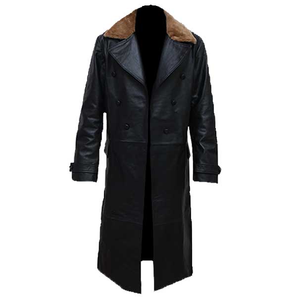 Shazam Doctor Sivana (Mark Strong) Leather Coat - Leather Outwears
