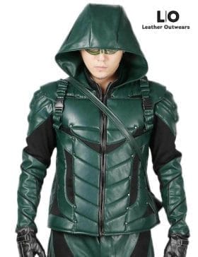 Arrow Season 4 Stephen Amell (Oliver Queen) Leather Jacket
