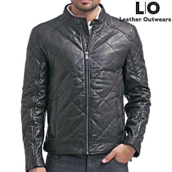 diamond quilted jacket