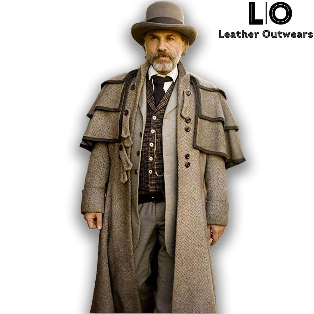 Christoph Waltz Django Unchained Dr King Schultz Coat Leather Outwears Christoph Waltz Django Unchained Dr King Schultz Coat Leather Outwears