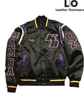 Kobe Bryant Stephen A Smith Varsity Black Jacket