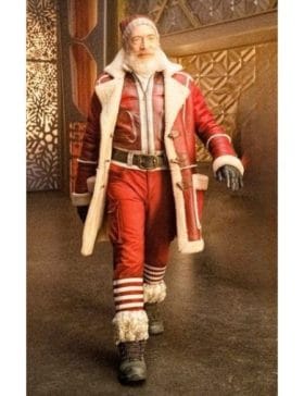 Red One J.K. Simmons (Santa Claus) Red Leather Coat