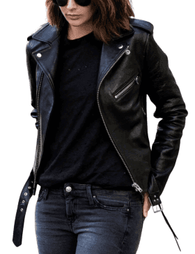 Anna-Kendrick-Black-Biker-Leather-Jacket