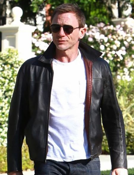 Layer Cake Daniel Craig Black Leather Jacket - Leather Outwears