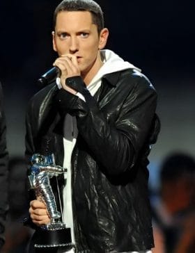 MTV Video Music Awards Eminem Black Leather Jacket