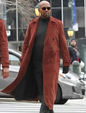 Shaft Samuel L. Jackson (John Shaft) Brown Leather Trench Coat