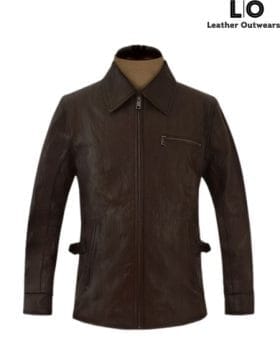 Surrogates Bruce Willis (Greer) Brown Leather Jacket