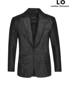 The Lost World Jurassic Park Jeff Goldblum (Ian Malcolm) Black Leather Blazer