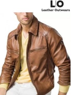men-biker-tan-brown-leather-jacket