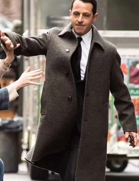 succession jeremy strong wool coat