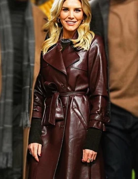 nfl-charissa-thompson-brown-leather-coat.webp