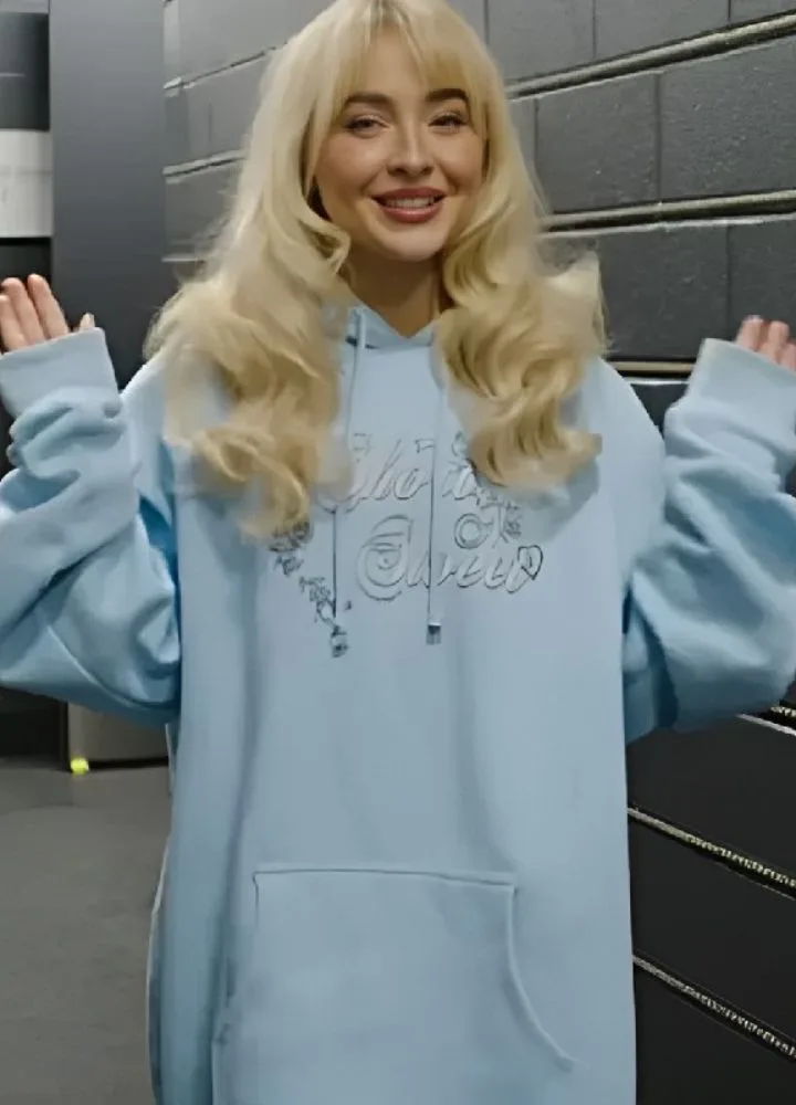 access-hollywood-sabrina-carpenter-blue-hoodie.webp
