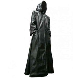 Kingdom Hearts Hoodie Leather Long Coat